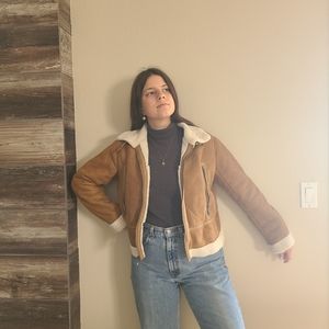 Warm suede coat (faux)